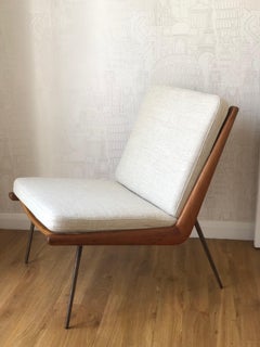 1950 FD134 Silla bumerán danesa de teca Hvidt & Mølgaard Nielsen - France & Søn