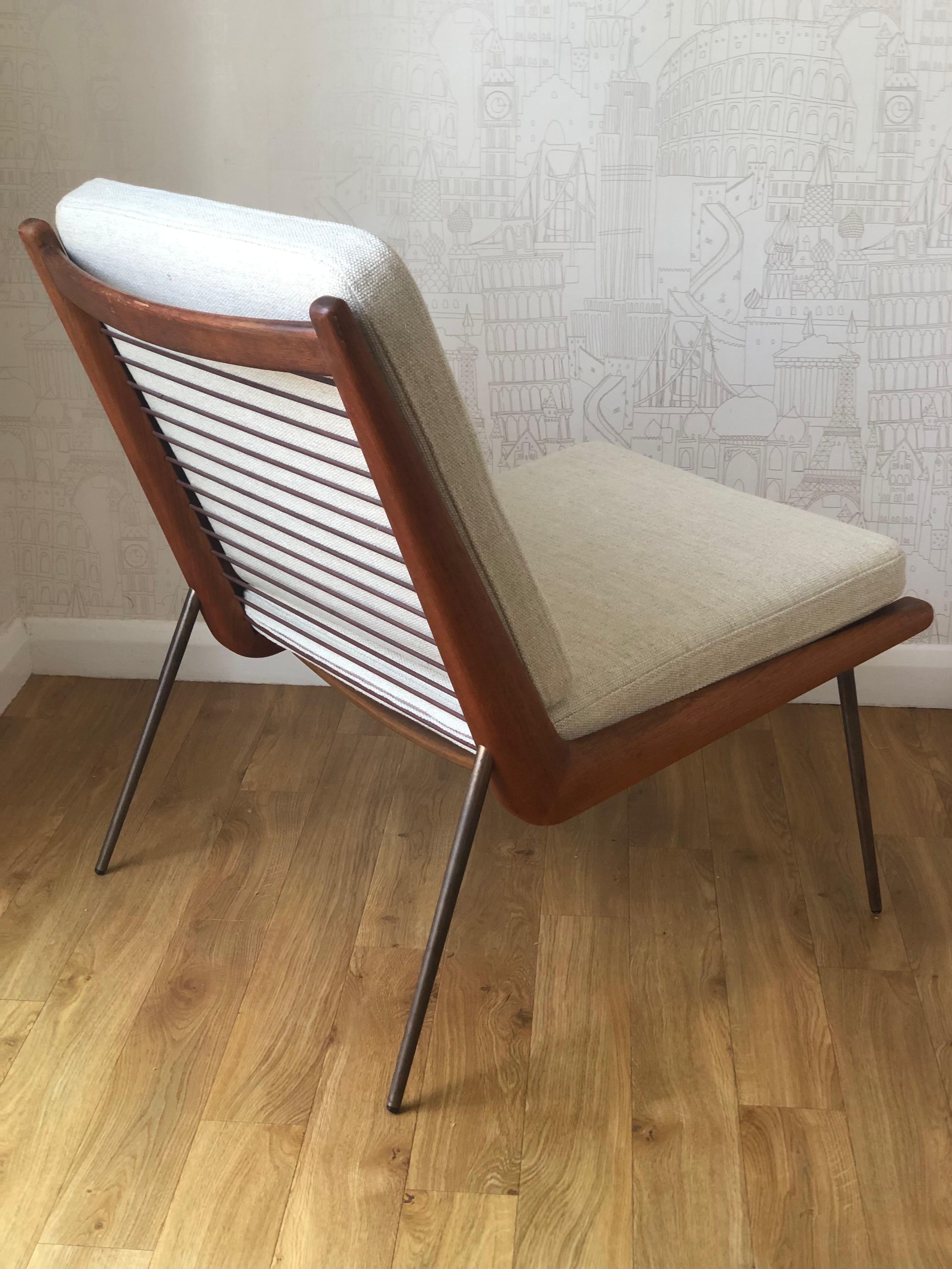 Années 1950 FD134 Chaise Boomerang danoise en teck Hvidt & Mølgaard Nielsen - France & Søn Bon état - En vente à London, England