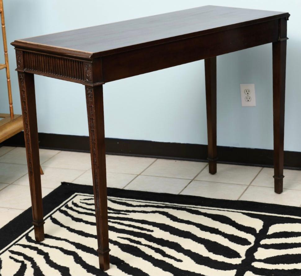 1950s Federal Style Inlaid Mahogany Console Tables by Kittinger, Pair 6