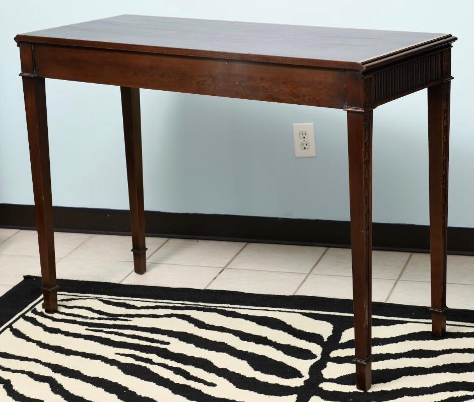 1950s Federal Style Inlaid Mahogany Console Tables by Kittinger, Pair 4