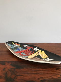 1950s Fernado Rava Italian Ceramic Plate for Ceramiche Artistiche Faenza