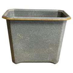 1950s F.H. Lawson Gray Fiberglass Wastebasket