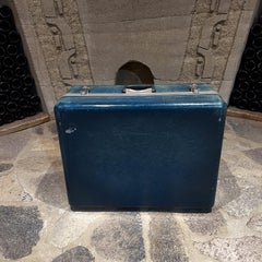 1950s Fiberglass Luggage Blue Hardshell Suitcase Koch of California