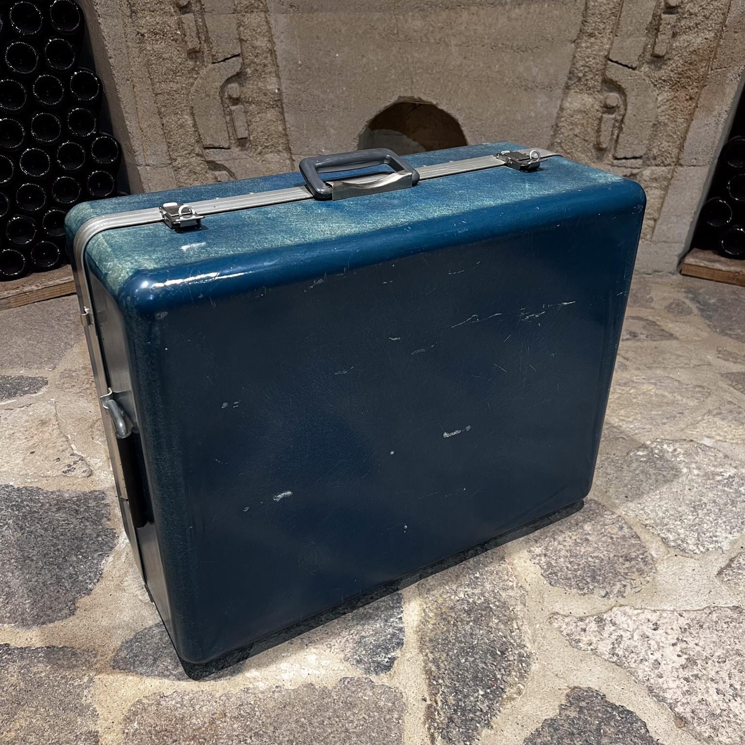 vintage blue suitcase