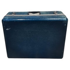 Vintage 1950s Fiberglass Luggage Blue Hardshell Suitcase Koch of California