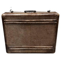 Vintage 1950s Fiberglass Luggage Brown Suitcase Hardshell Koch of California