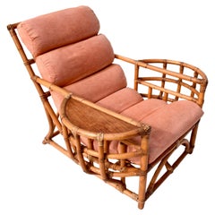 1950s Ficks Reed Bamboo Rattan Lounge Chair