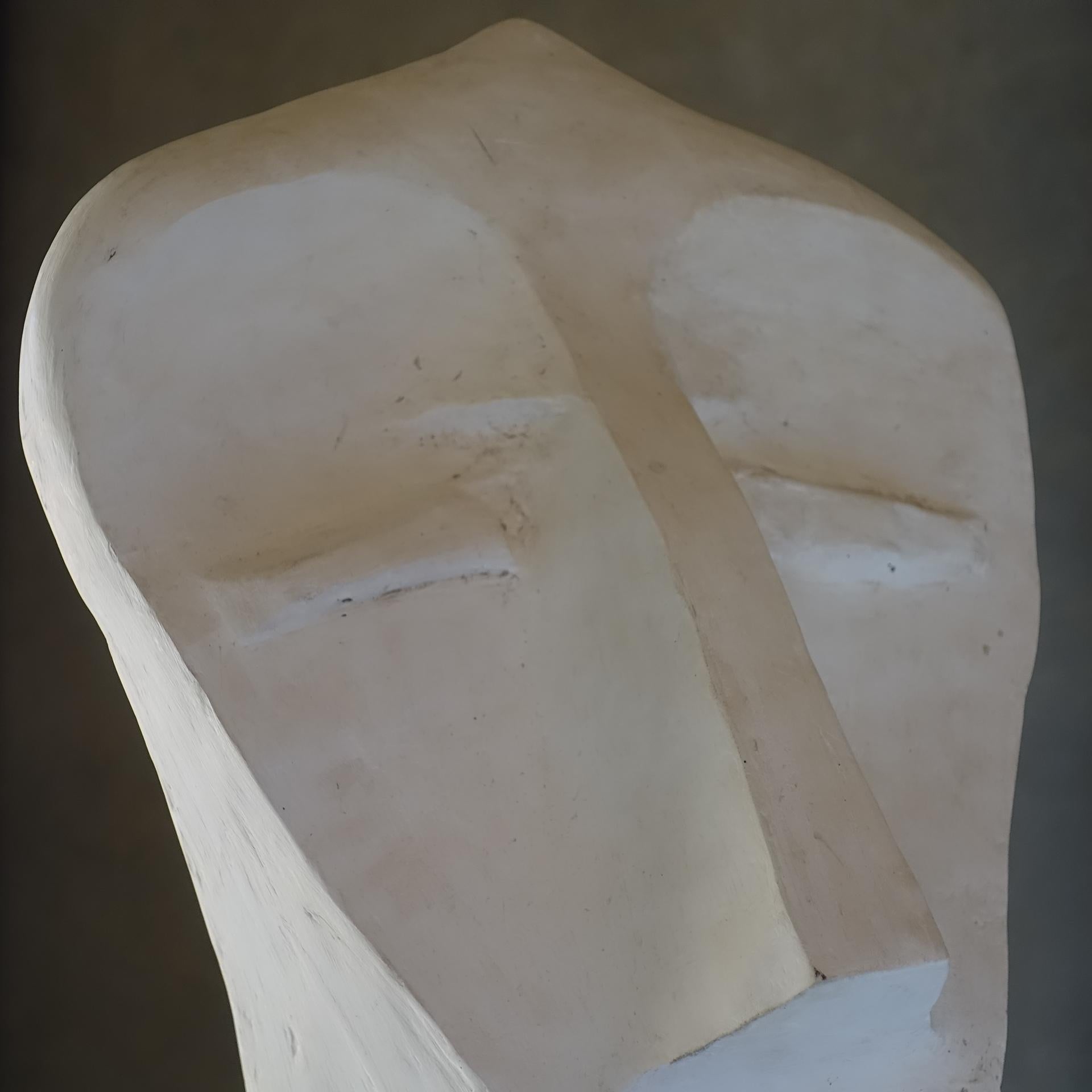 1950s Figurative White Plaster Sculpture 1
