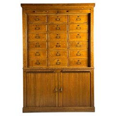 1950s filing cabinet with roller doors