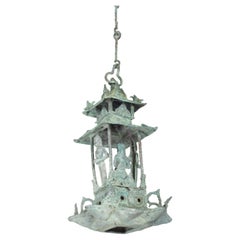 1950s Fine Chinese Vintage Hanging Figural Sculpture Bronze Asian Art