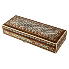 1950s Fine Handcrafted Syrian Mother-of-Pearl Inlay Box