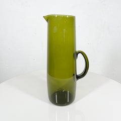 1950er Finnland Skandinavisch Modern Grünes Glas Krug von Erkki Vesanto Iittala
