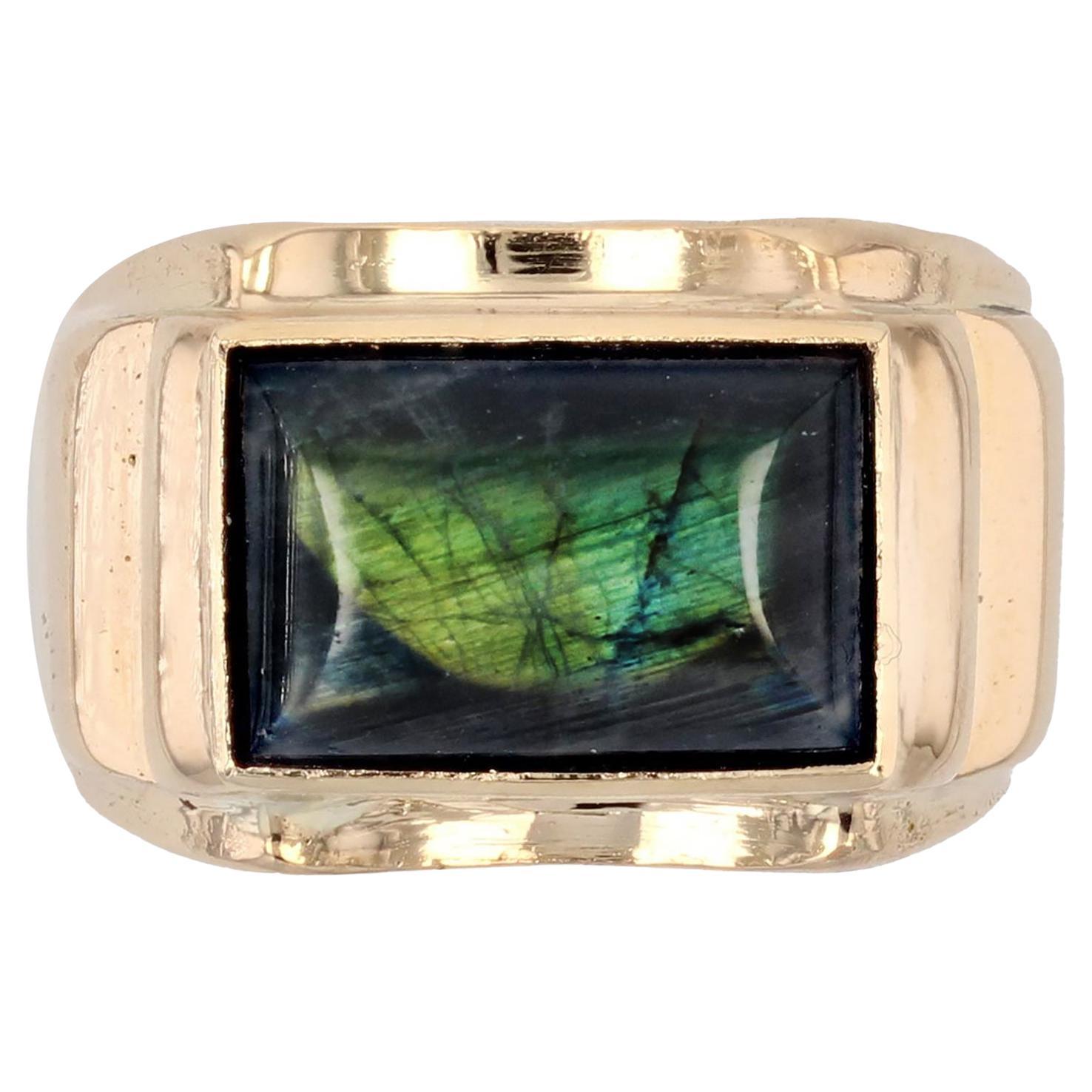 Anello con sigillo in oro giallo 18 carati Finlandia anni 
50 in vendita