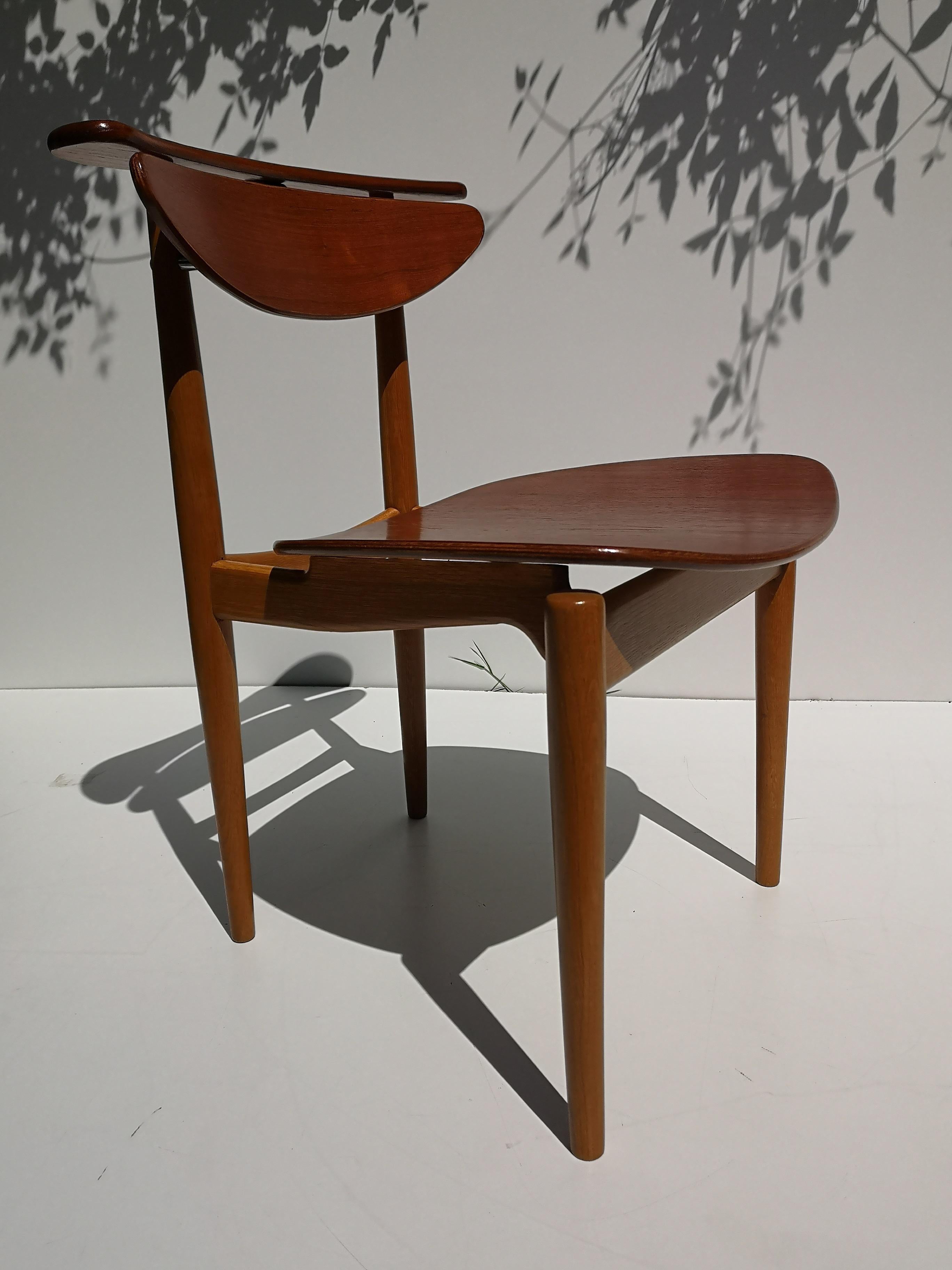 *Please note: We have two of these chairs available. Feel free to contact us if you want both. 

Early Finn Juhl reading chair for Bovirke in teak and oak. This example has solid teak top member, is stamped with makers mark, and in very nice