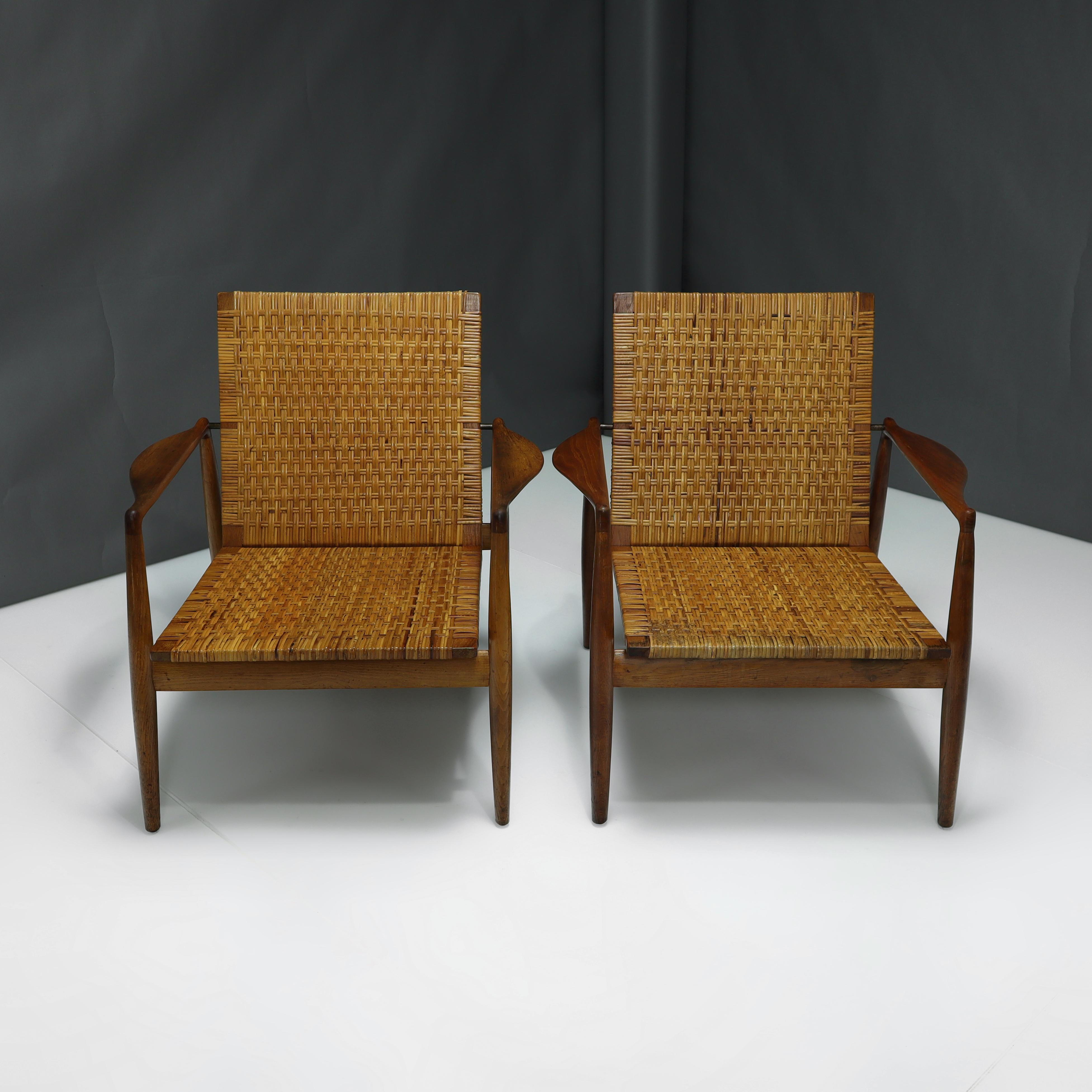 Pareja de sillones SW96 de Finn Juhl de los años 50 para Søren Willadsen en venta 2
