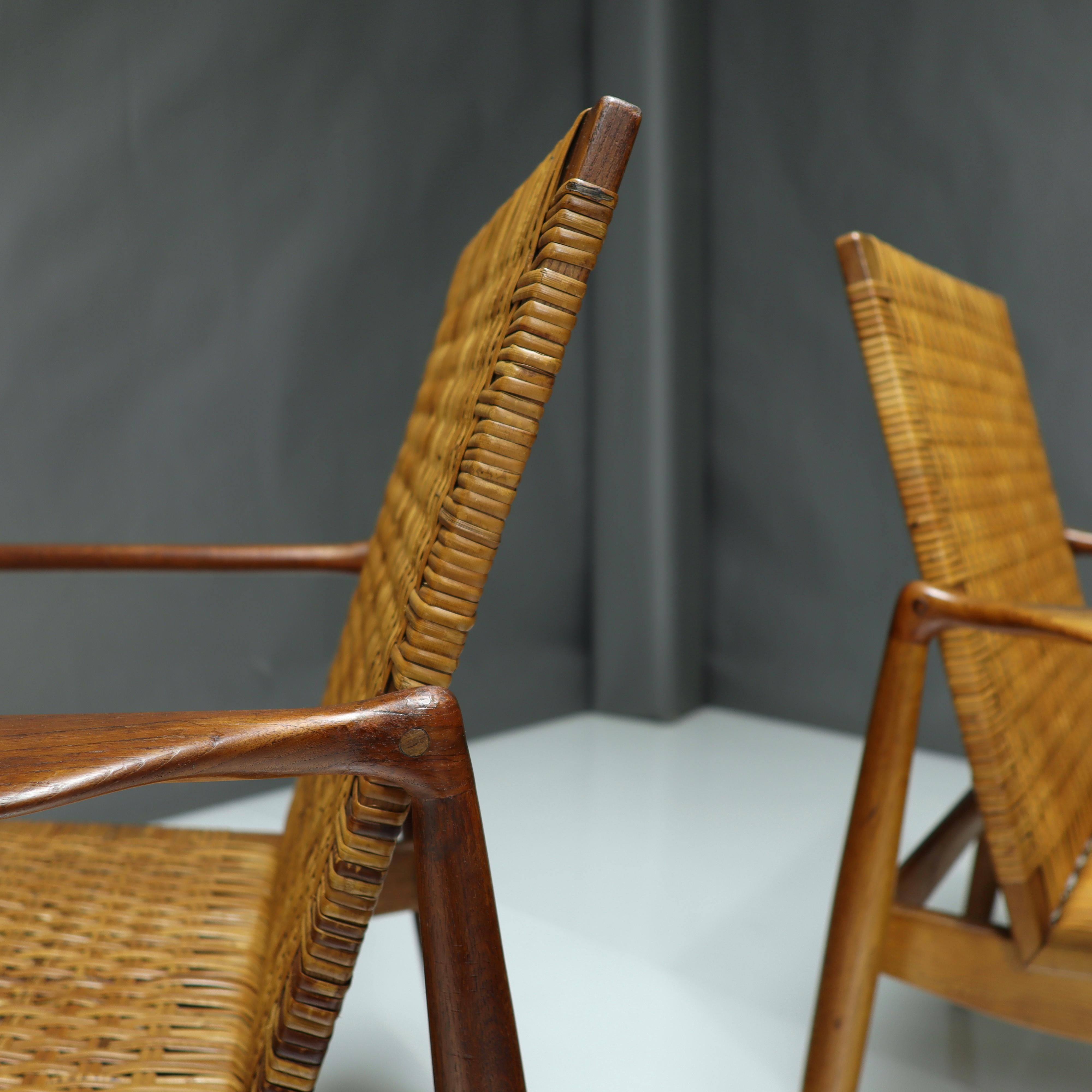 Pareja de sillones SW96 de Finn Juhl de los años 50 para Søren Willadsen en Bueno estado para la venta en Ava, MO