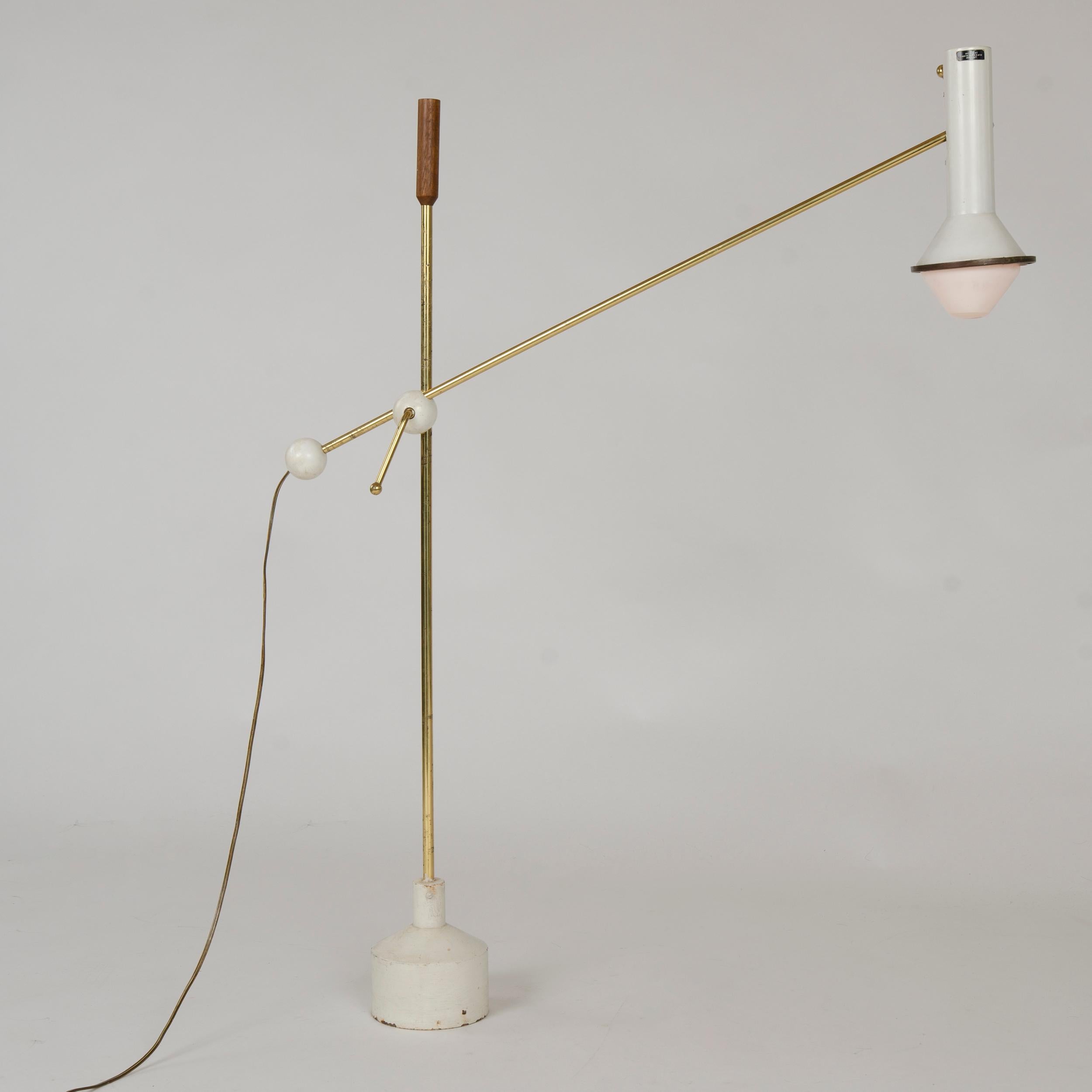 Iron 1950s Finnish Adjustable Floor Lamp by Tapio Wirkkala for Idman Oy