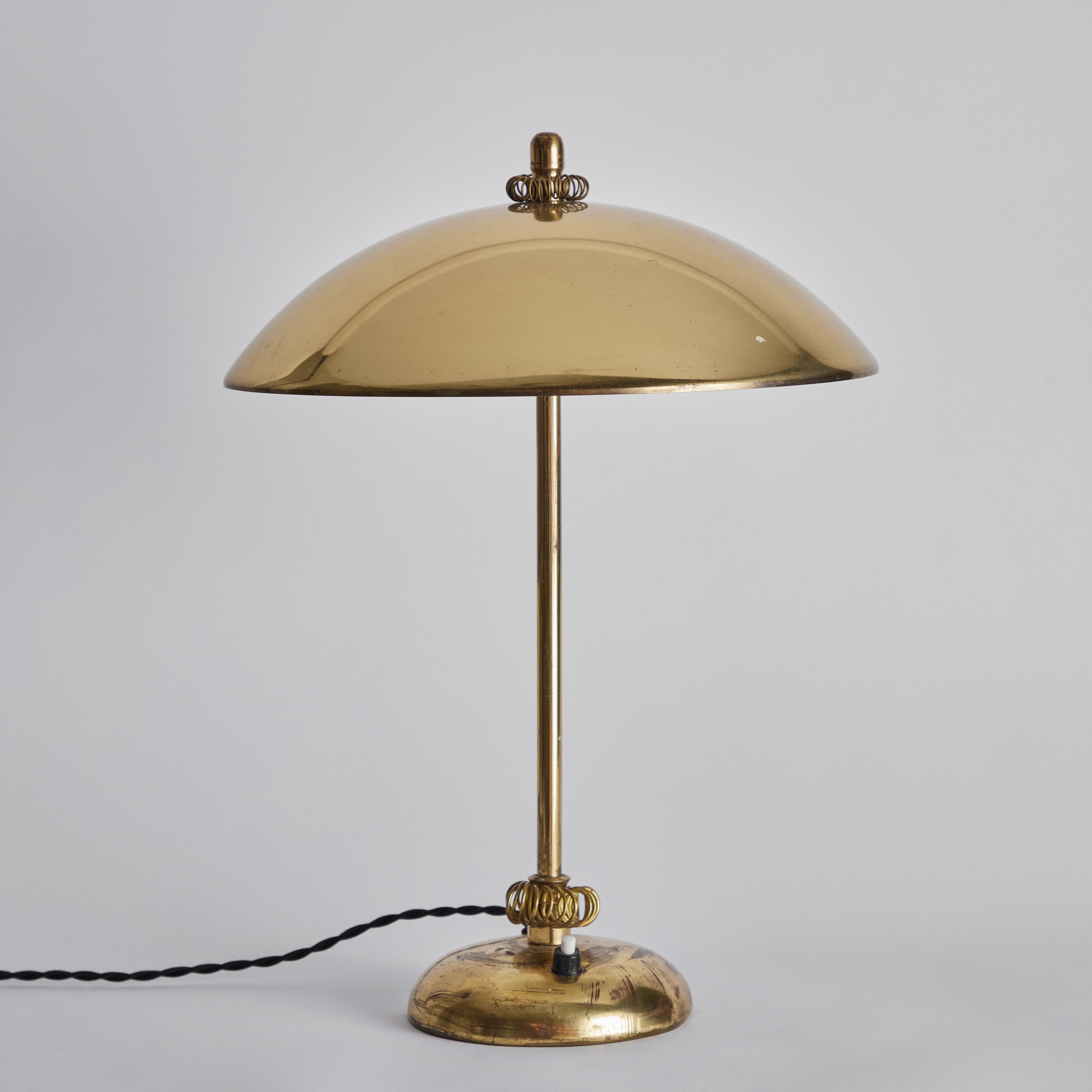 1950s Finnish Brass Table Lamp Attributed to Paavo Tynell 1