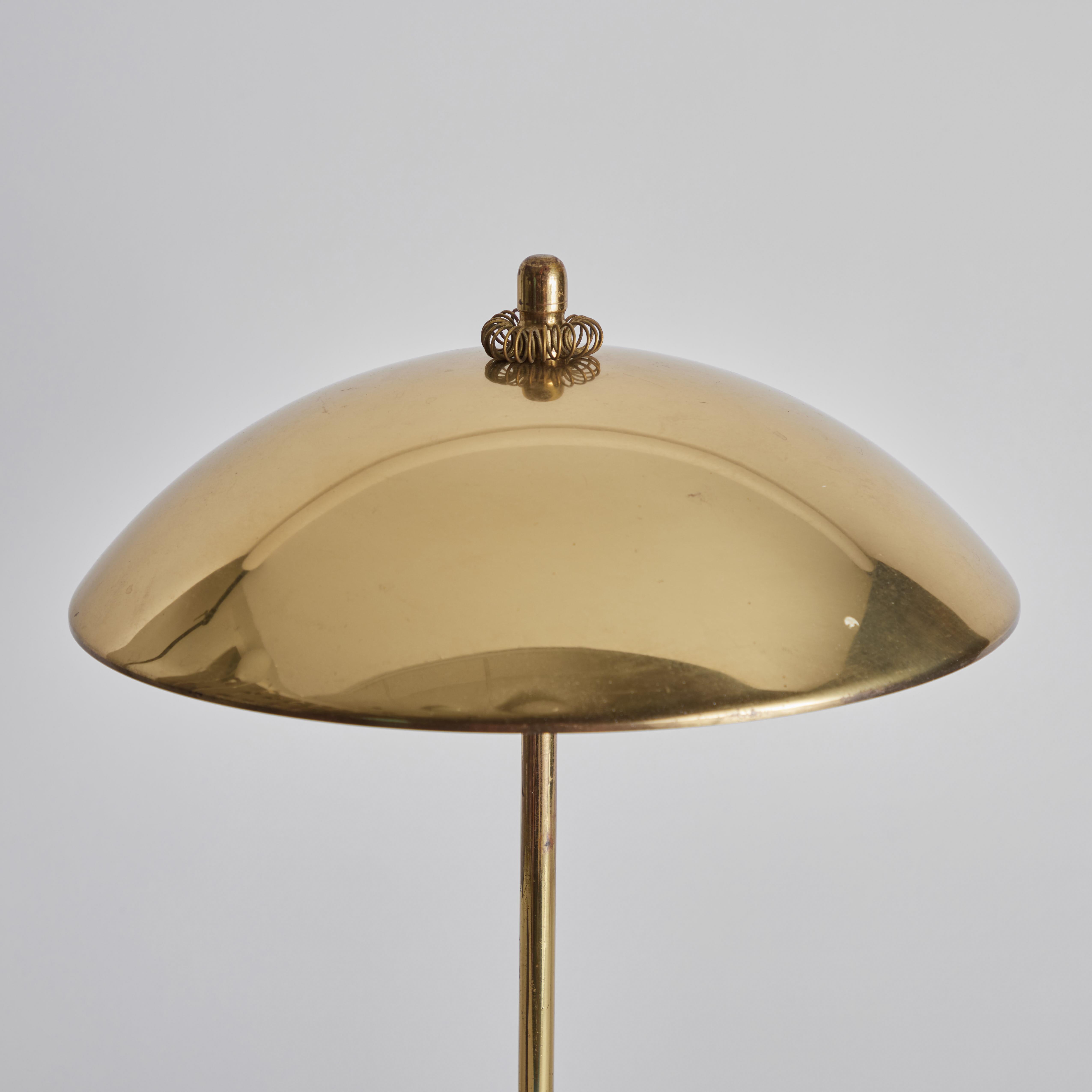 1950s Finnish Brass Table Lamp Attributed to Paavo Tynell 2
