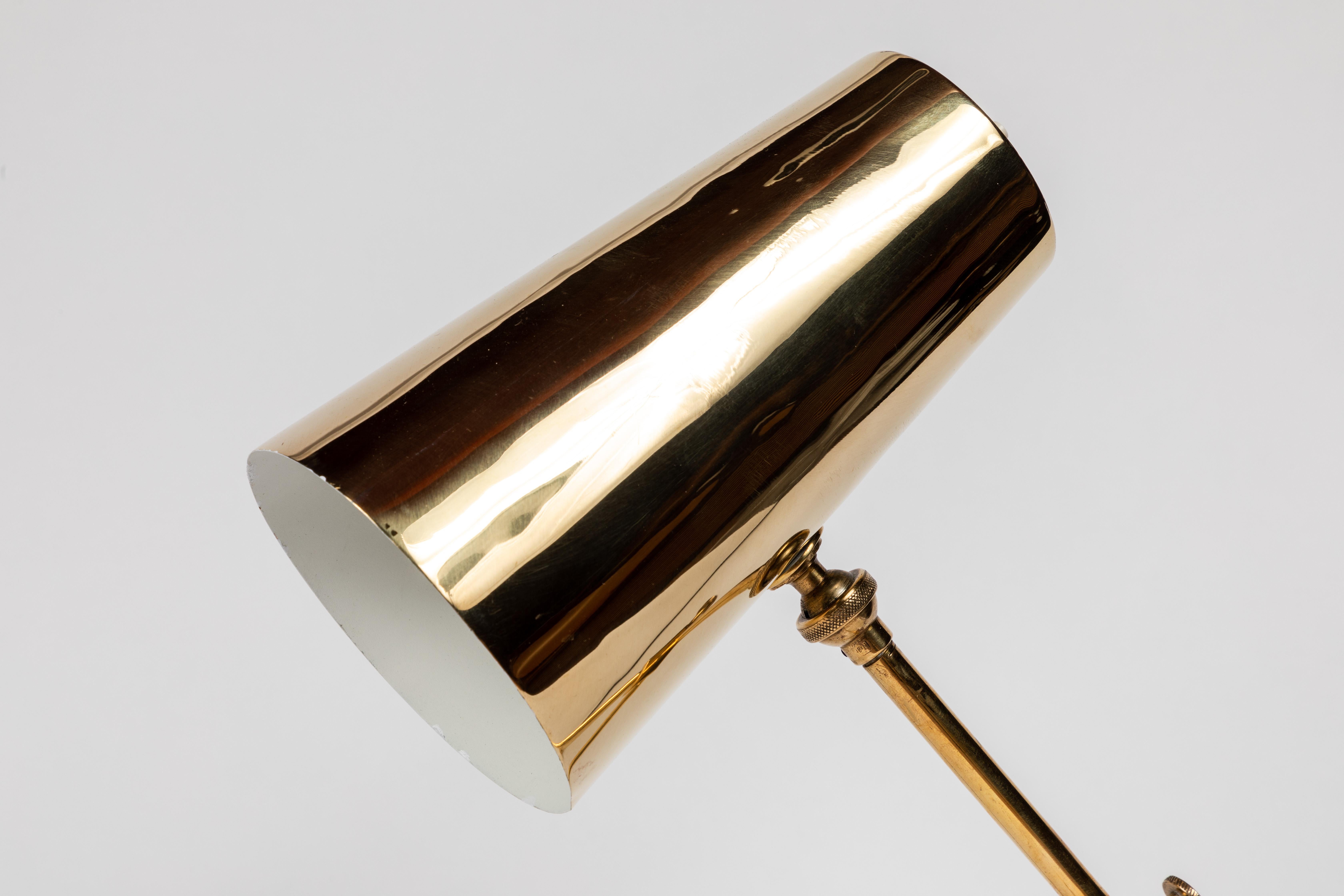 1950s Finnish Brass Table Lamp 6
