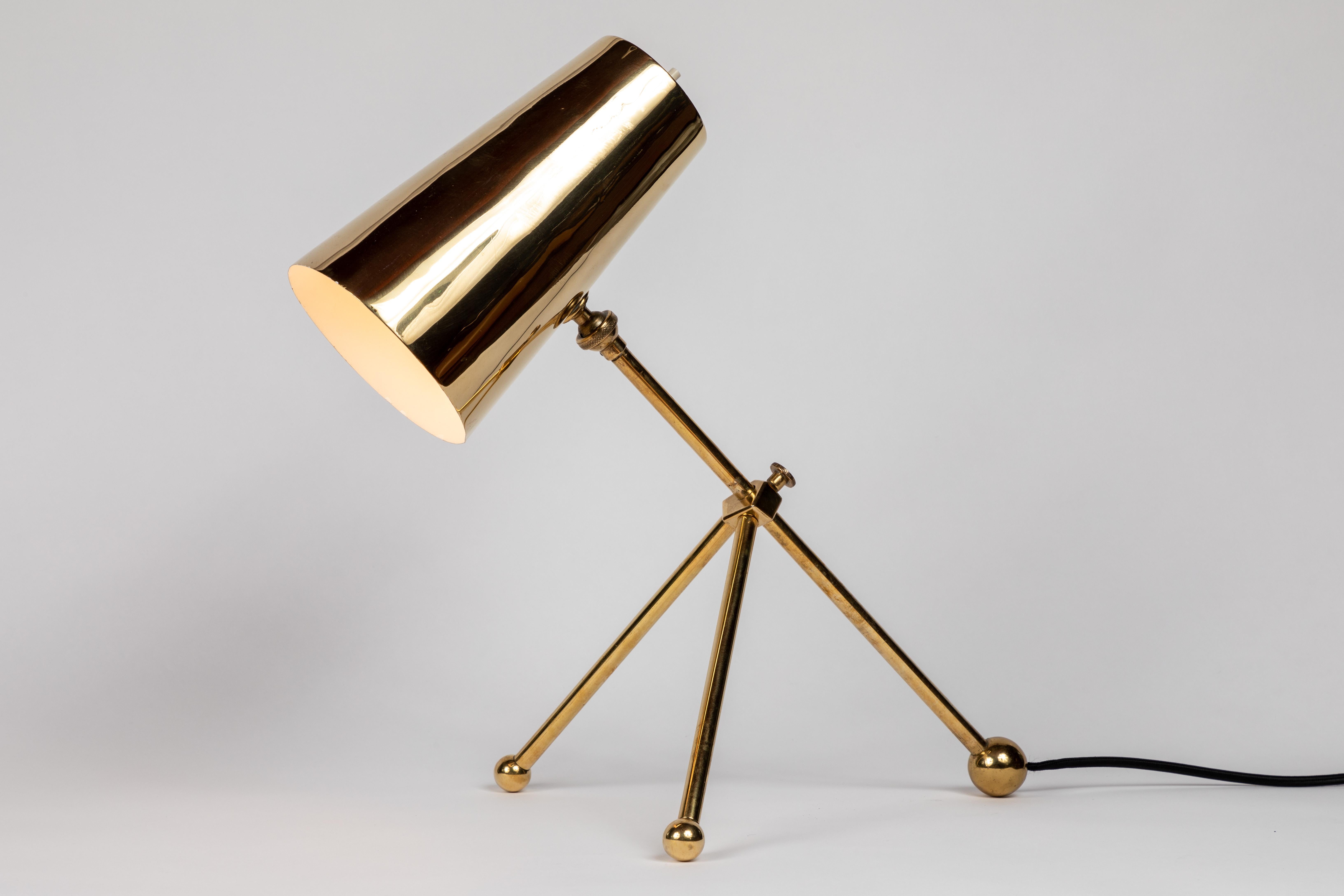 1950s Finnish Brass Table Lamp 2