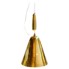 1950s Finnish Counterweighted Brass Pendant Light by Paavo Tynell for Taito Oy