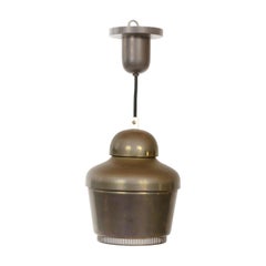 1950s Finnish 'Golden Bell' Brass Ceiling Lamp by Alvar Aalto for Valaistustyo