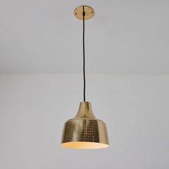 1950s Carl Thore Perforated Brassed Metal Pendant