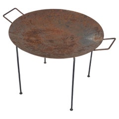 1950s Fire Pit or Catch All with removable Tray with handles
