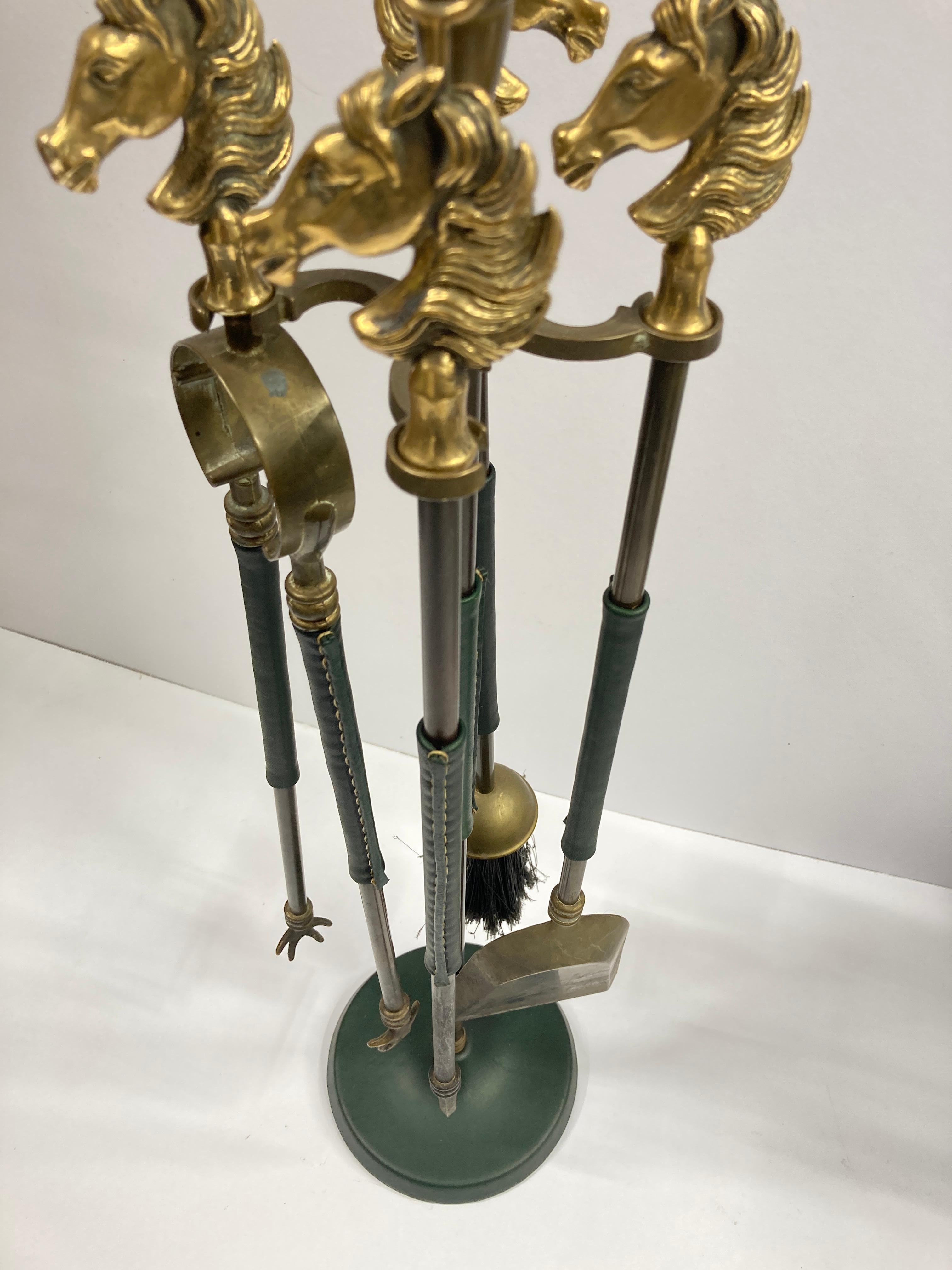 Brass 1950's fireplace mantles by Jacques Adnet For Sale