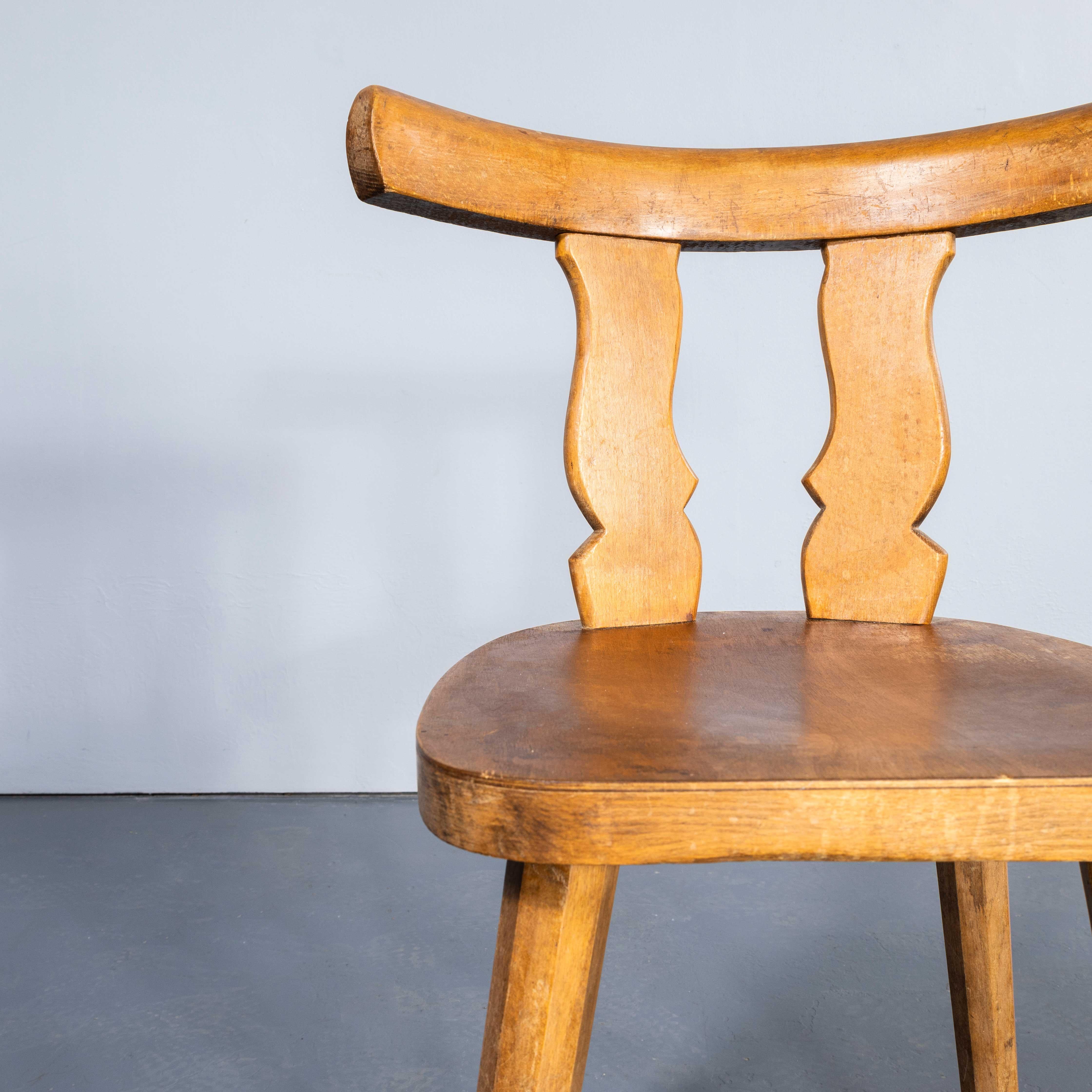 1950's Fischel French Ox Back  Dining Chairs - Good Quantity Available For Sale 5