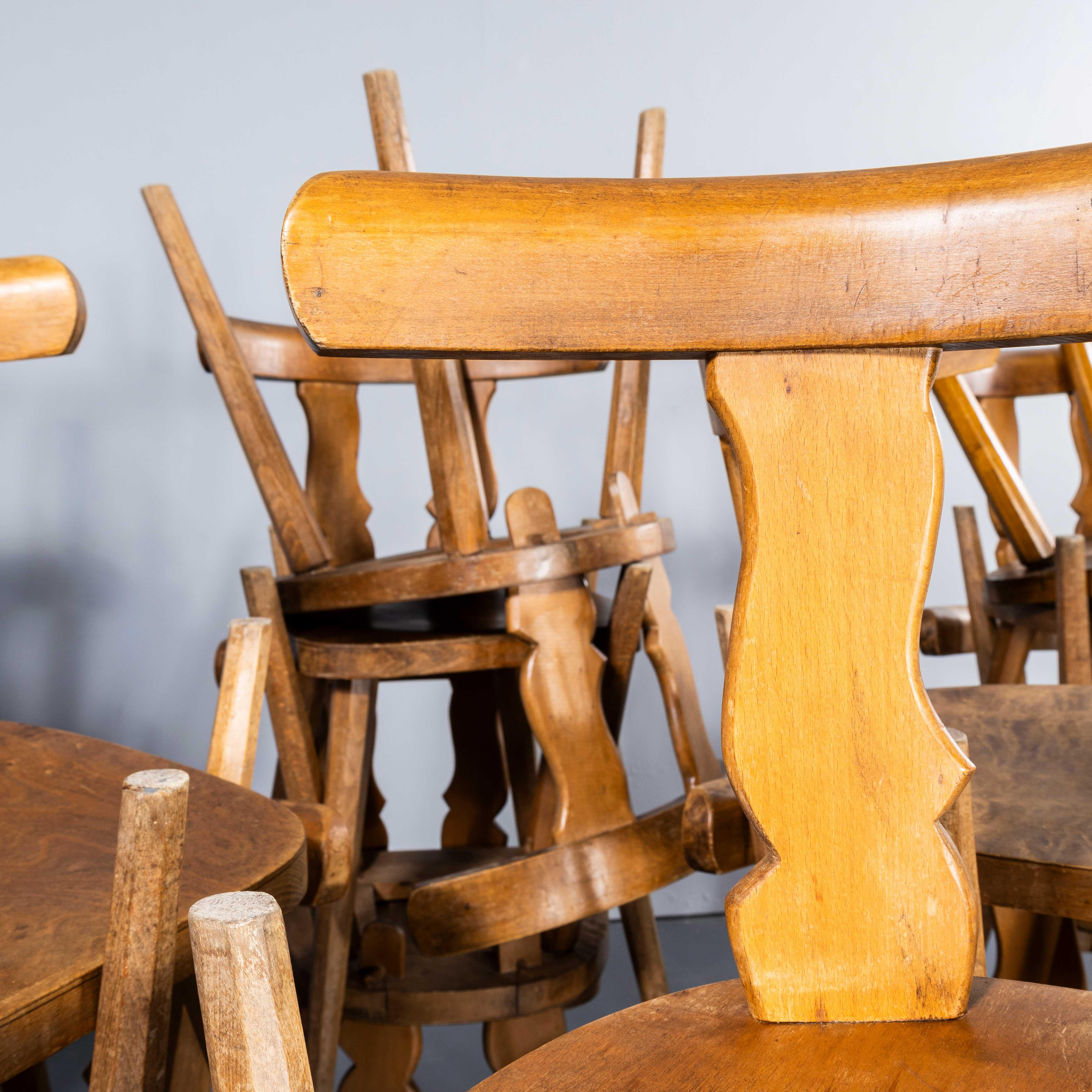 Mid-20th Century 1950's Fischel French Ox Back  Dining Chairs - Good Quantity Available For Sale