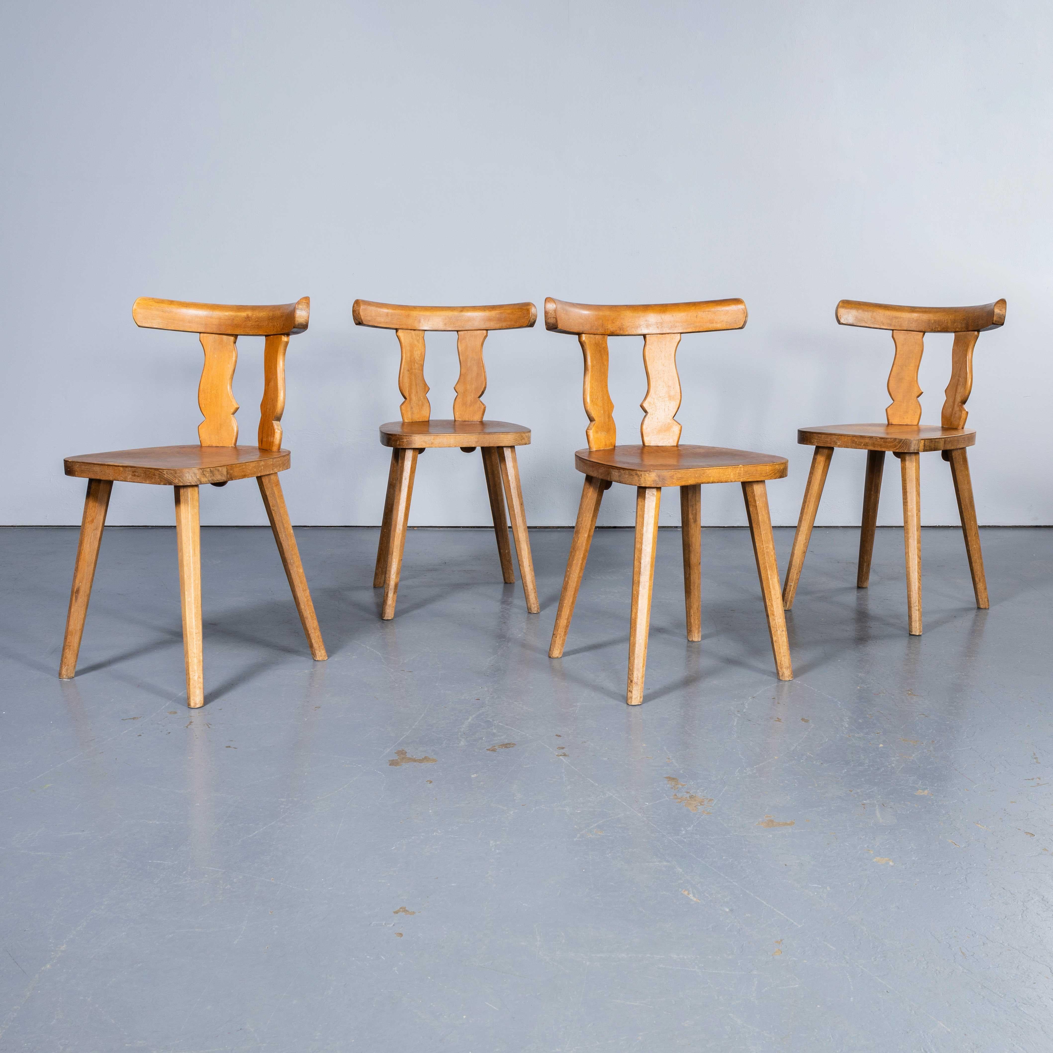 1950's Fischel French Ox Back  Dining Chairs - Good Quantity Available For Sale 1
