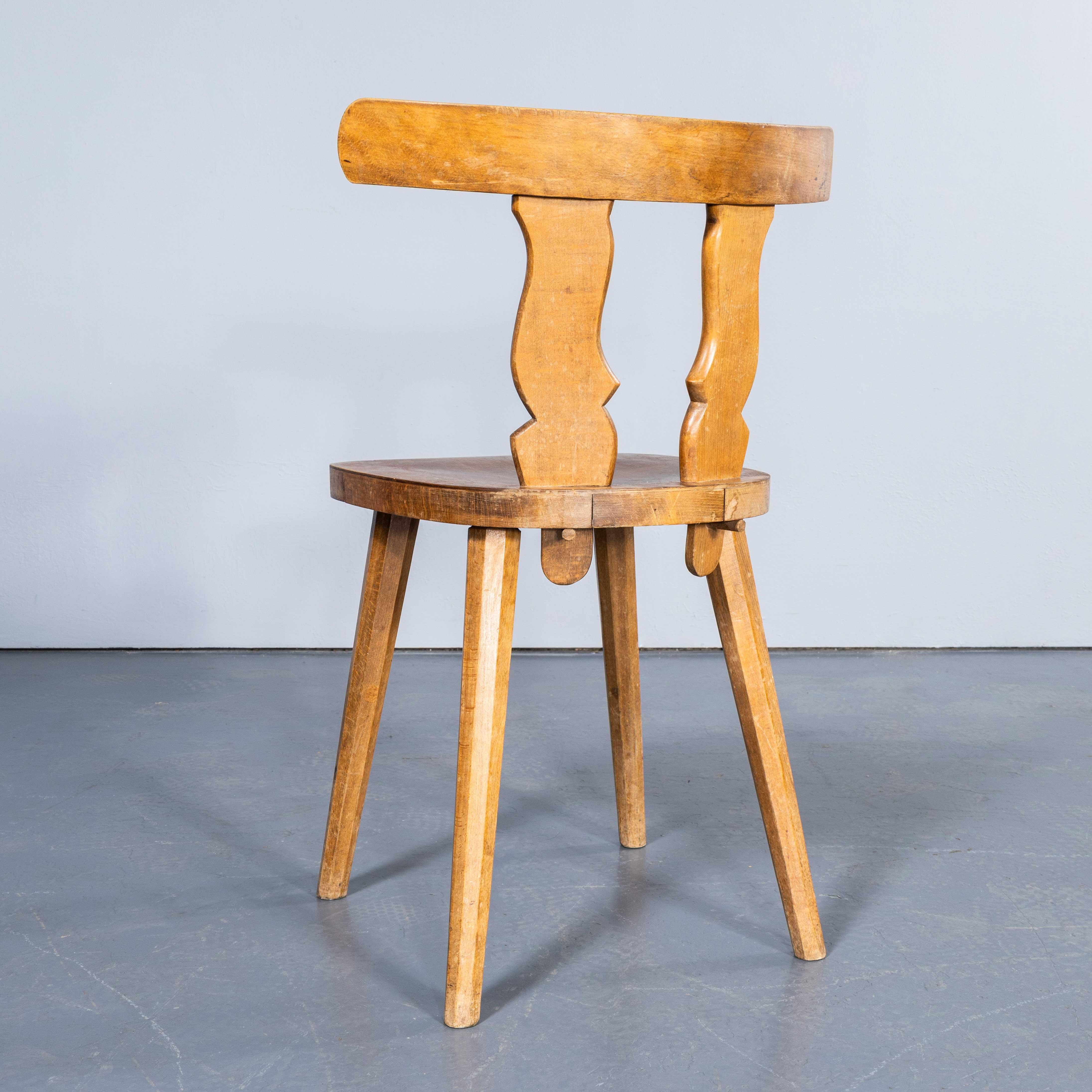 1950's Fischel French Ox Back  Dining Chairs - Good Quantity Available For Sale 4
