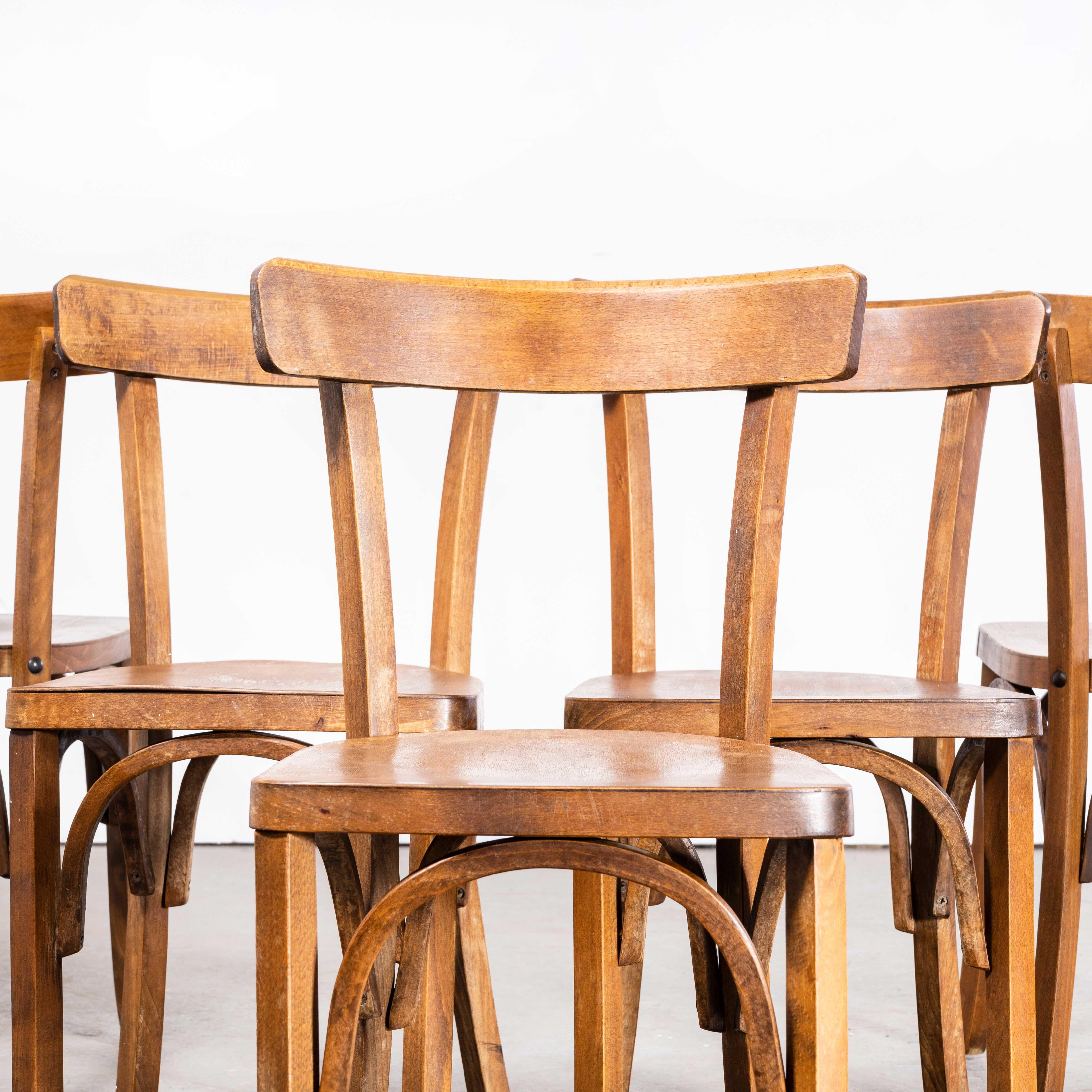 1950's Fischel French Slim Back Bentwood Dining Chairs - Set Of Five 6