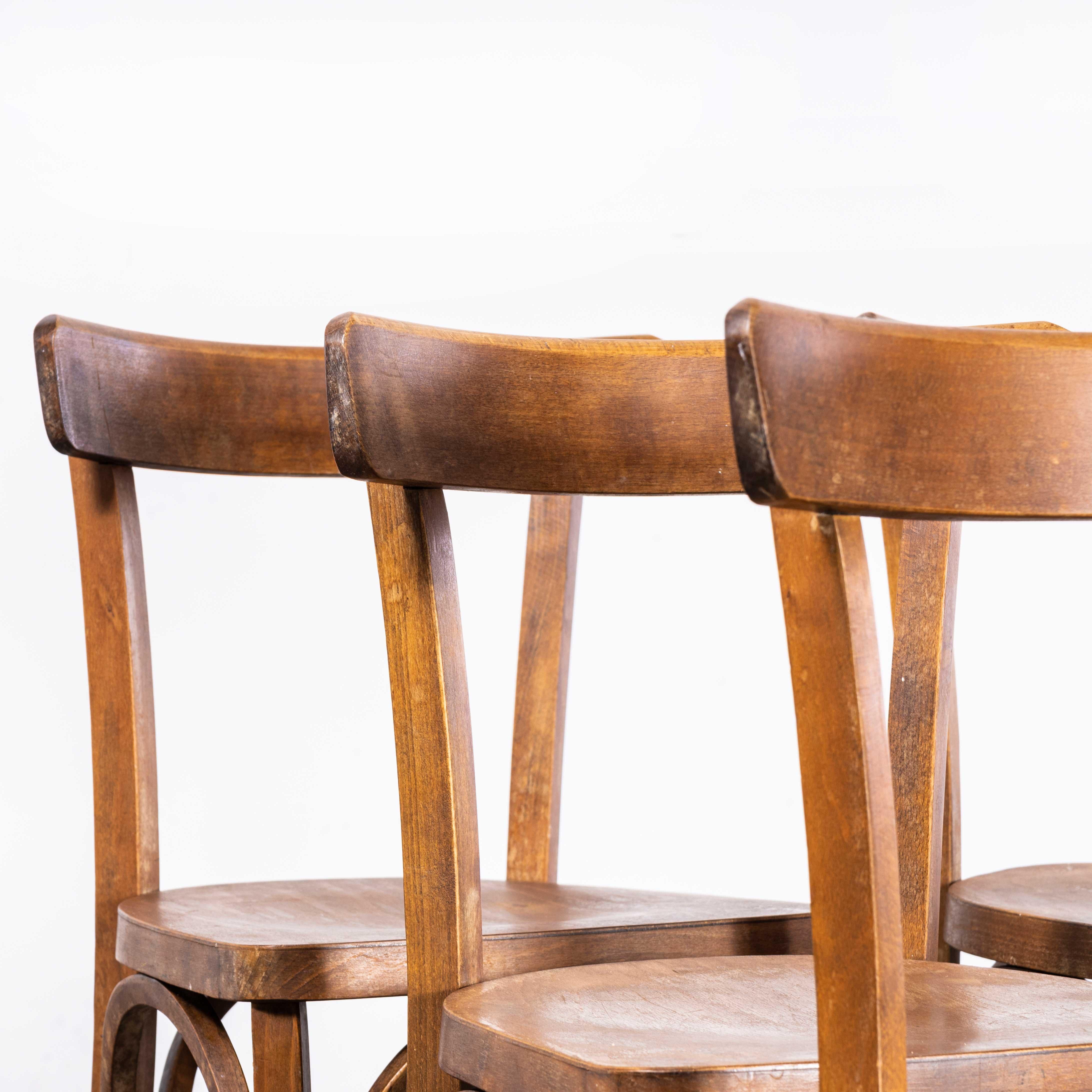 1950's Fischel French Slim Back Bentwood Dining Chairs - Set Of Five 4