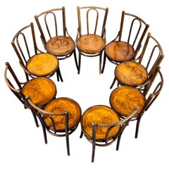 1950's Fischel Hooped Back Classic Dining Chairs - Set Of Nine