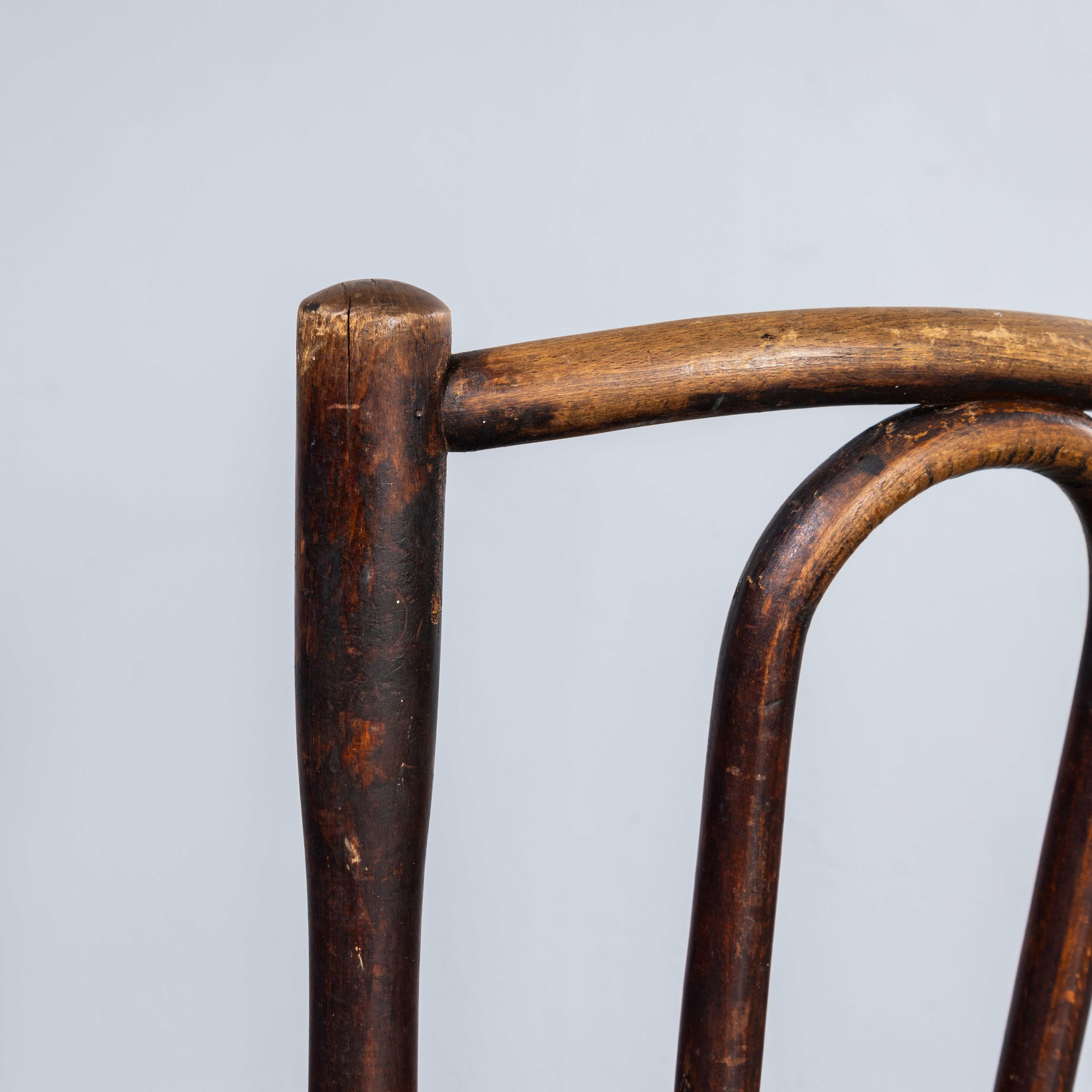 1950's Fischel Hooped Back Dark Oak Dining Chairs - Set Of Six 5