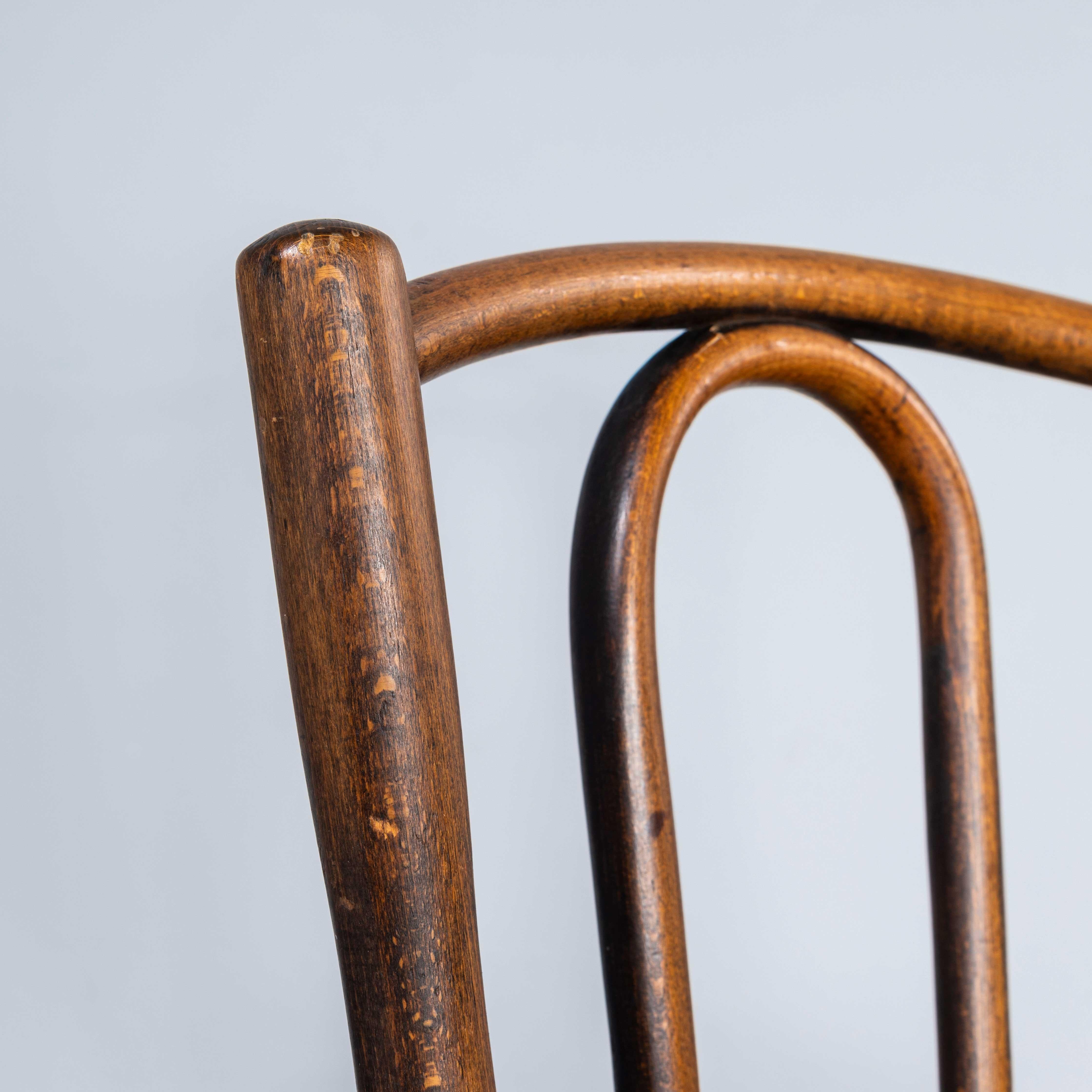 1950's Fischel Hooped Back Warm Oak Dining Chairs - Pair 3