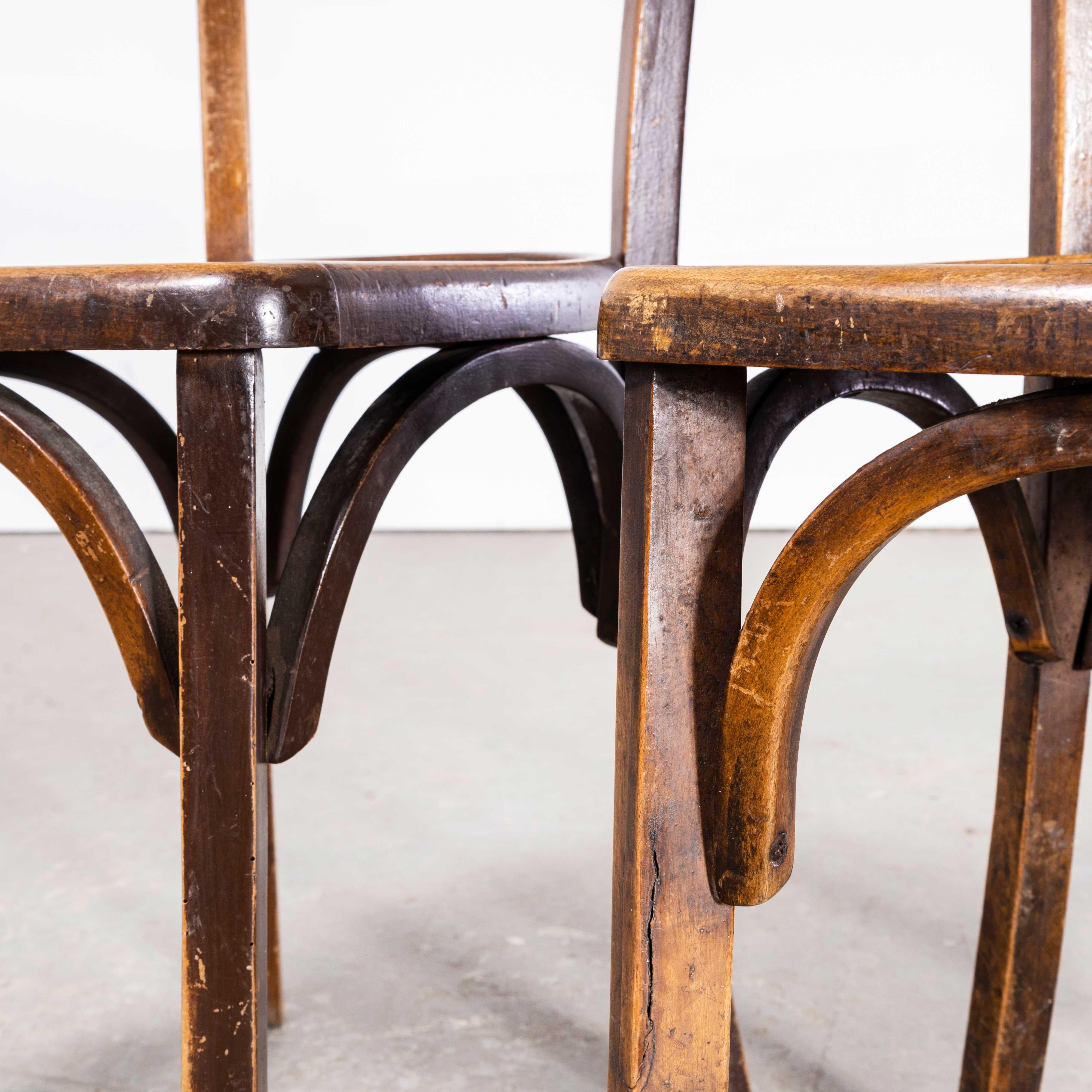 1950's Fischel Slim Back Bentwood Dining Chairs - Pair In Good Condition In Hook, Hampshire