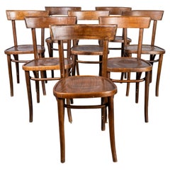 1950's Fischel Slim Back Bentwood Dining Chairs - Set Of Eight
