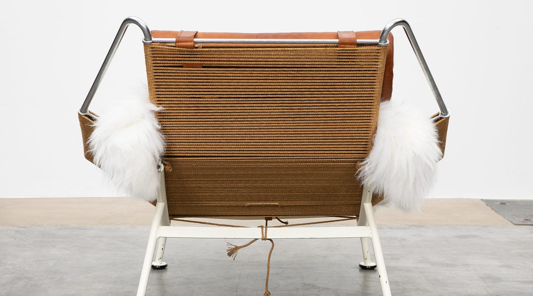 Mid-20th Century 1950s Flag Halyard Lounge Chair by Hans Wegner 'a'