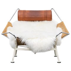 Used 1950s Flag Halyard Lounge Chair by Hans Wegner 'a'