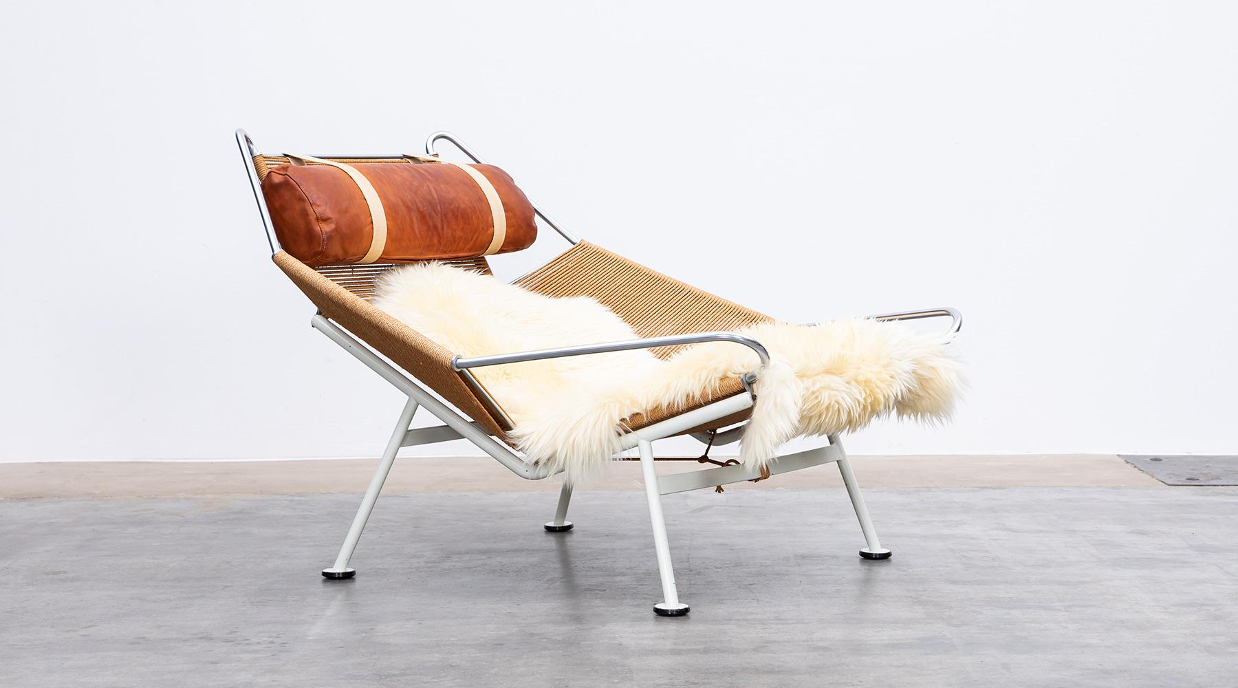 1950s Flag Halyard Lounge Chair by Hans Wegner for Getama For Sale 3