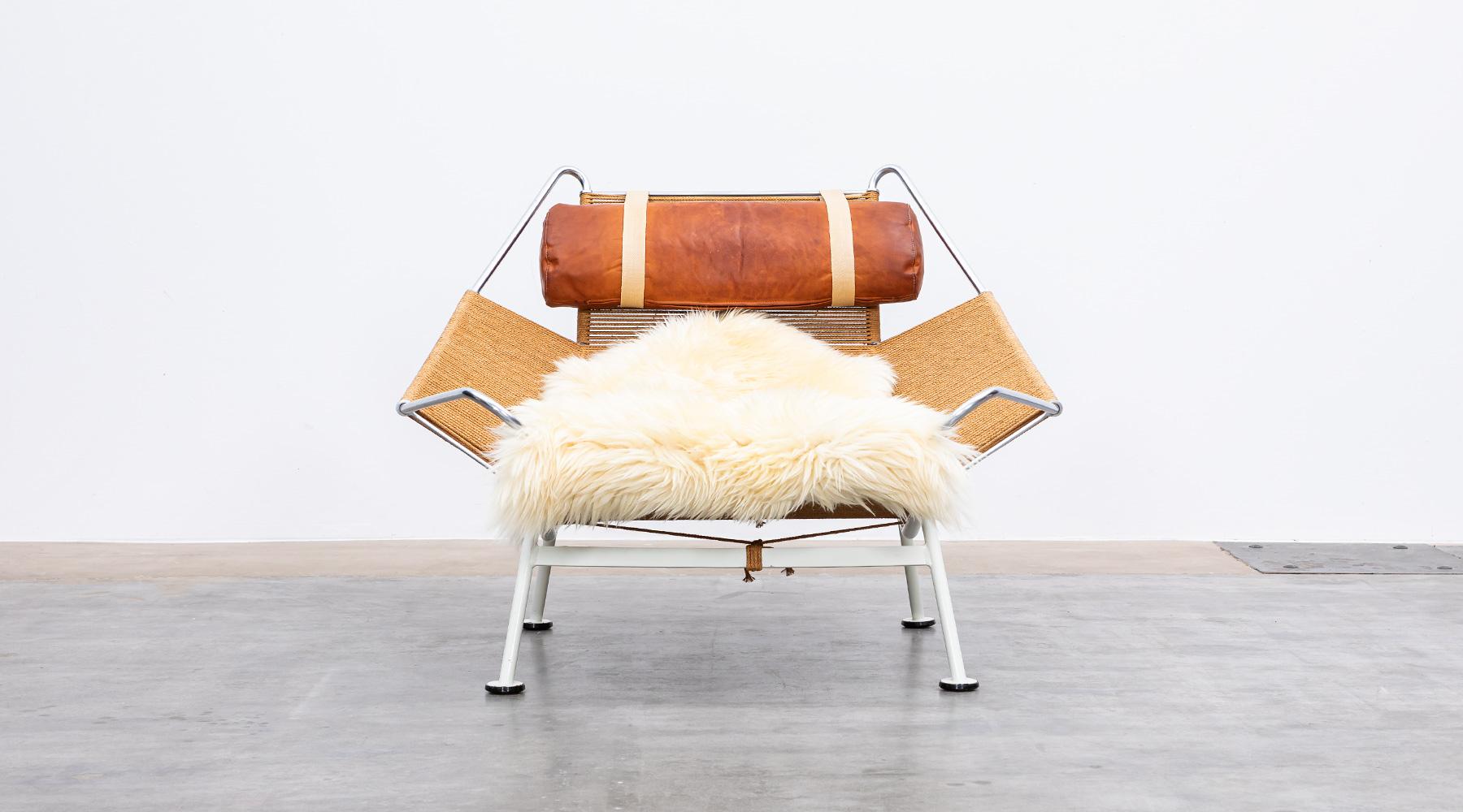 1950s Flag Halyard Lounge Chair by Hans Wegner for Getama For Sale 4