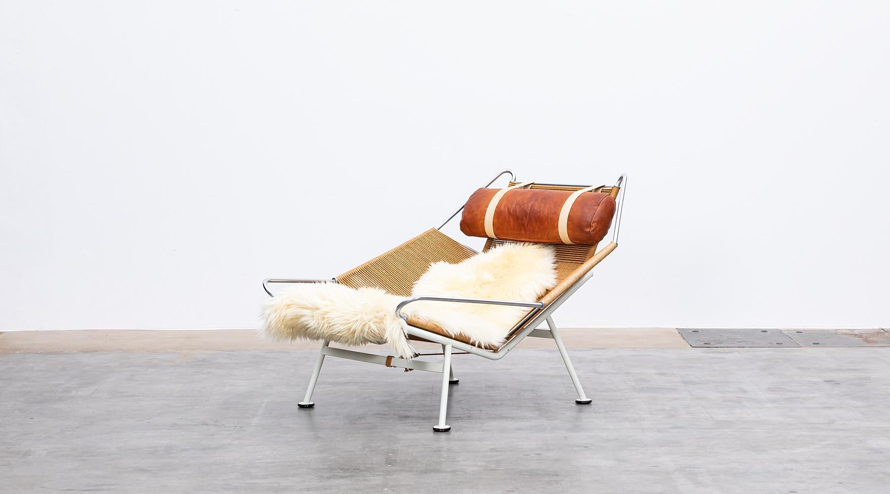 Danish 1950s Flag Halyard Lounge Chair by Hans Wegner for Getama For Sale