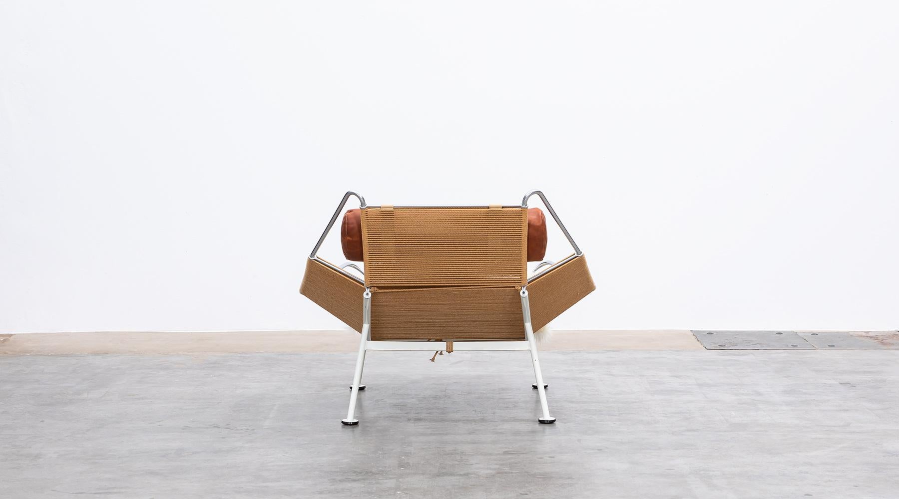 1950s Flag Halyard Lounge Chair by Hans Wegner for Getama For Sale 2