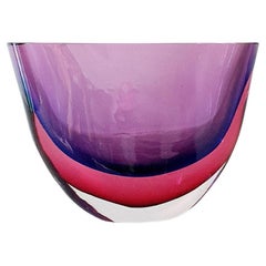 1950s Italian Flavio Poli for Seguso Vetri d'Arte Purple Murano Glass Vase