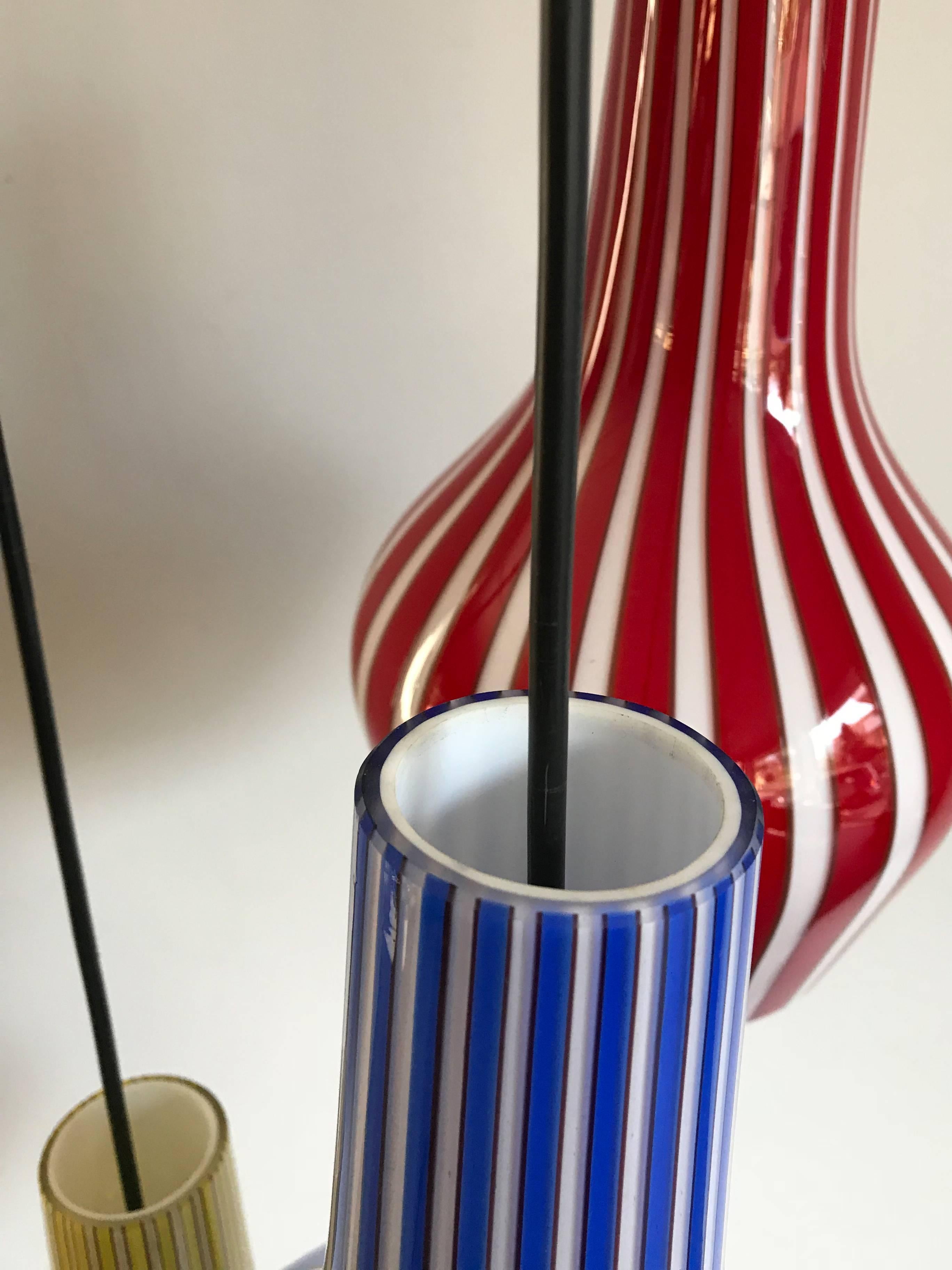 1950s Flavio Poli Italian Midcentury Modern Pendant Glass Lamp for Seguso 2
