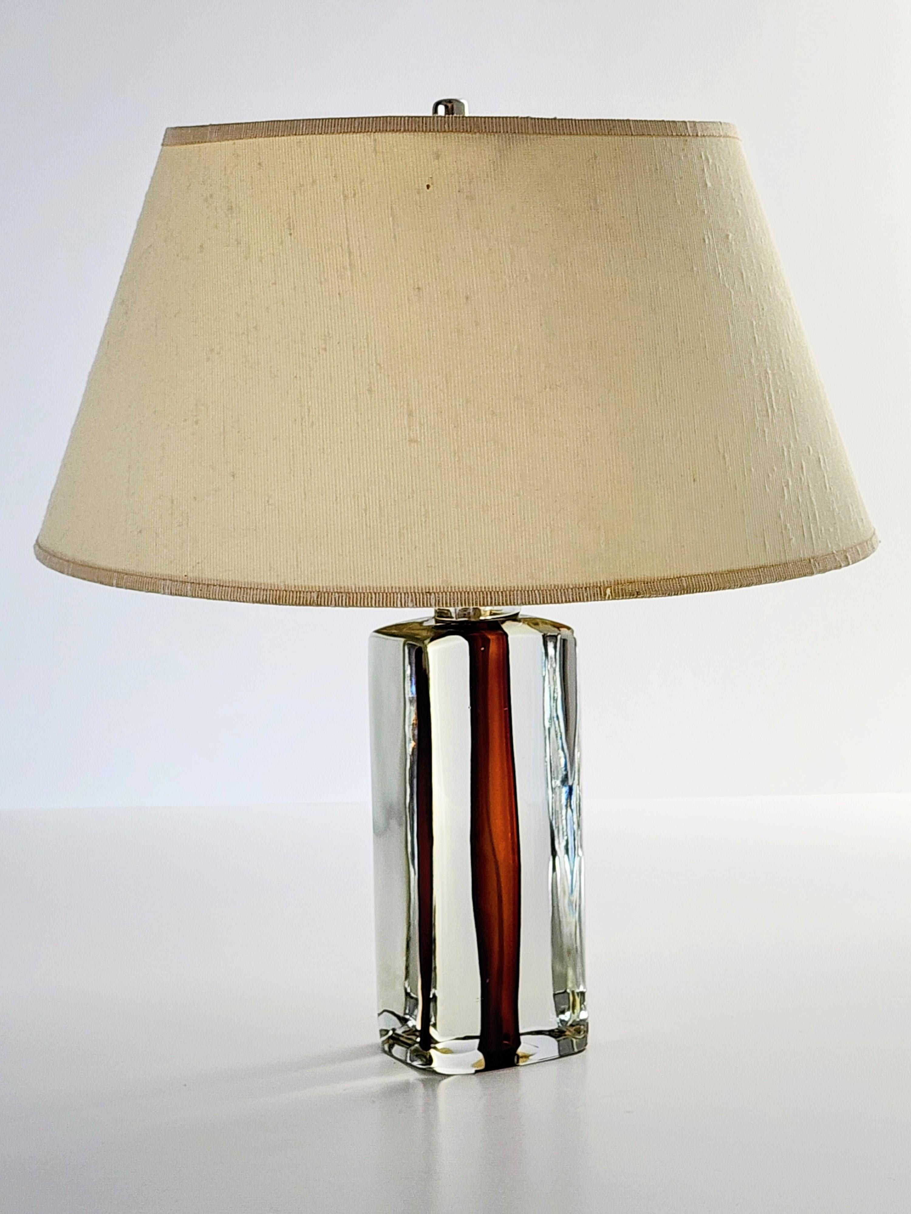 1950s Flavio Poli Seguso 'Sommerso' Table Lamp, Murano Italy For Sale 5